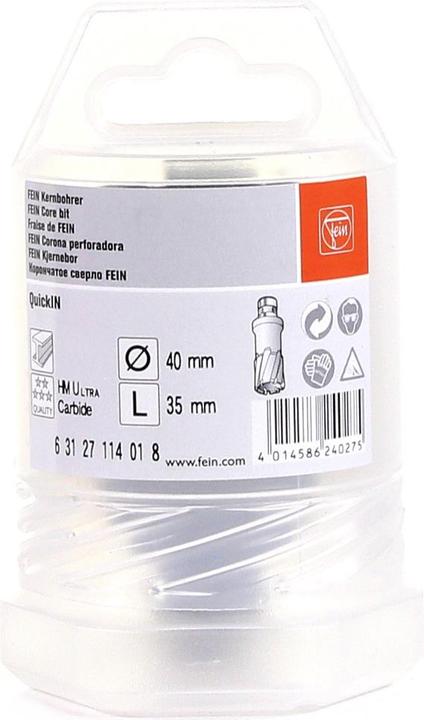 Actual product image Fein Core drill 40 mm HM-Ultra 35 Q (40 millimetres)