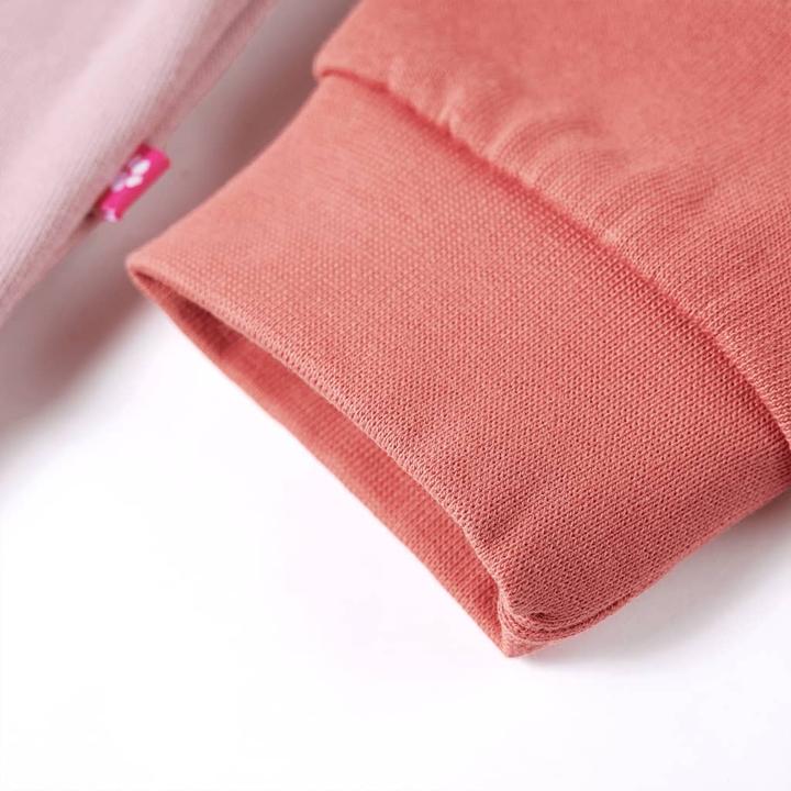 Actual product image VidaXL Children's sweatshirt with colour block Pink 104,Material: 80 (104)