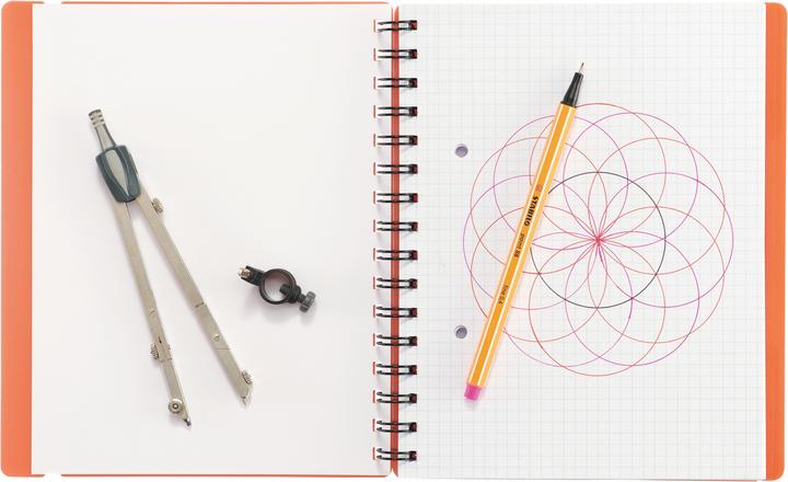 Image du produit Kolma Carnet de notes Easy A5 quadrillé orange (A5, Quadrillé, Couverture rigide)