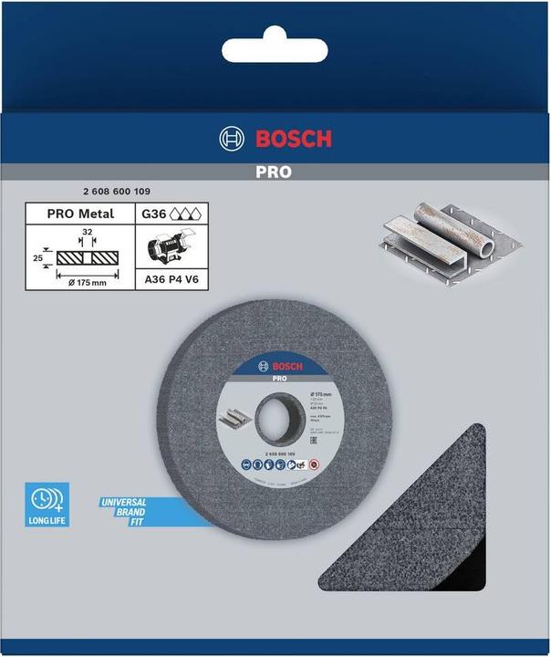 Produktbild Bosch Professional Zubehör PRO Metal Schleifscheibe, 175 x 25 x 32 mm, G36 (36)