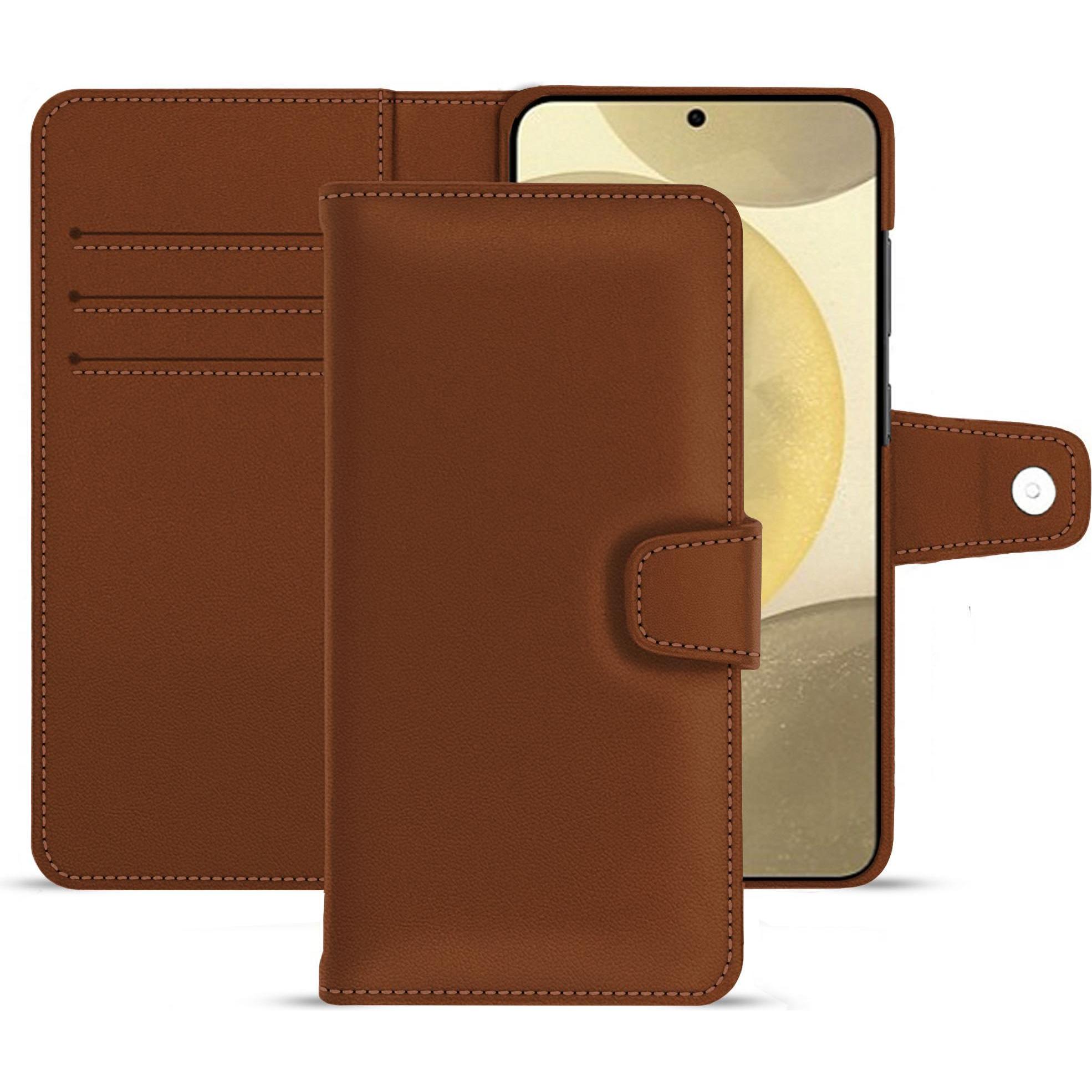 Noreve Lederschutzhülle (Samsung Galaxy S24+), Smartphone Hülle, Braun