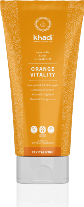 Actual product image Khadi Elixir Shampoo Orange Vitality 200 ml (200 ml, Liquid shampoo)