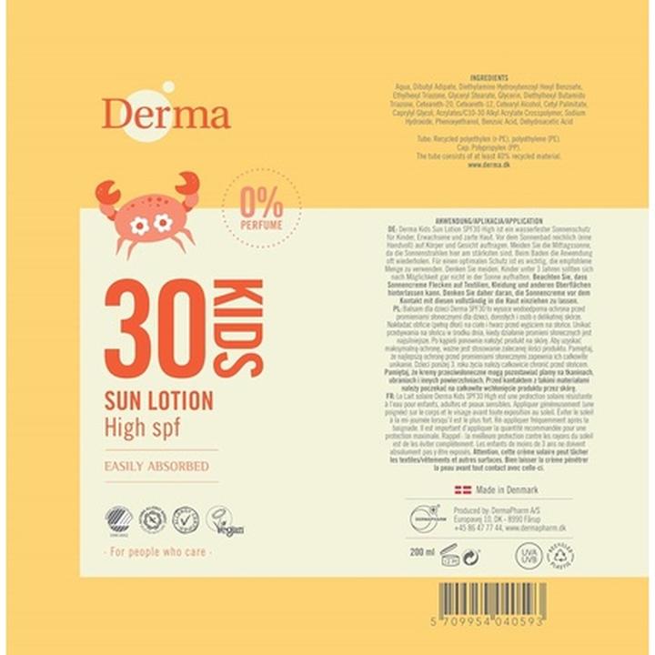 Immagine prodotto Derma Tubo per bambini SPF 30 (200ml) (Crema solare, SPF 30, 200 ml)