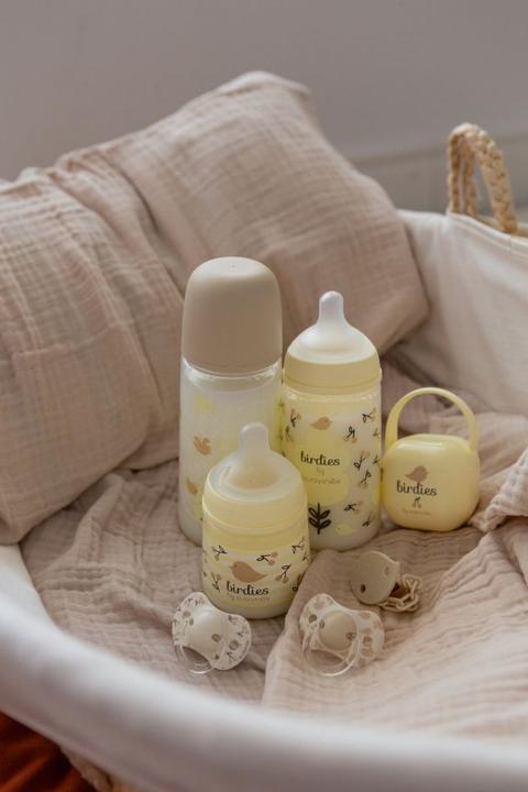 Actual product image Suavinex 2x Schnuller Symmetrisch Birdies SXPro +18m beige (2x, 18 Months)