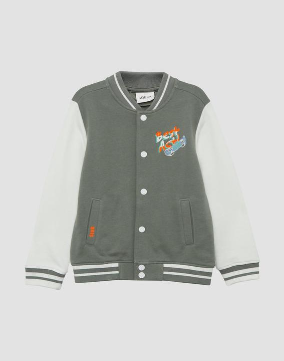 Immagine prodotto S.Oliver Sweatshirt Jacke Collegejacke mit Colour-Blocking und Print (104, 110)