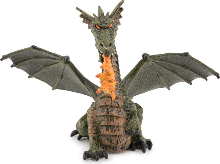 Actual product image Papo Fire breathing dragon with wings, green