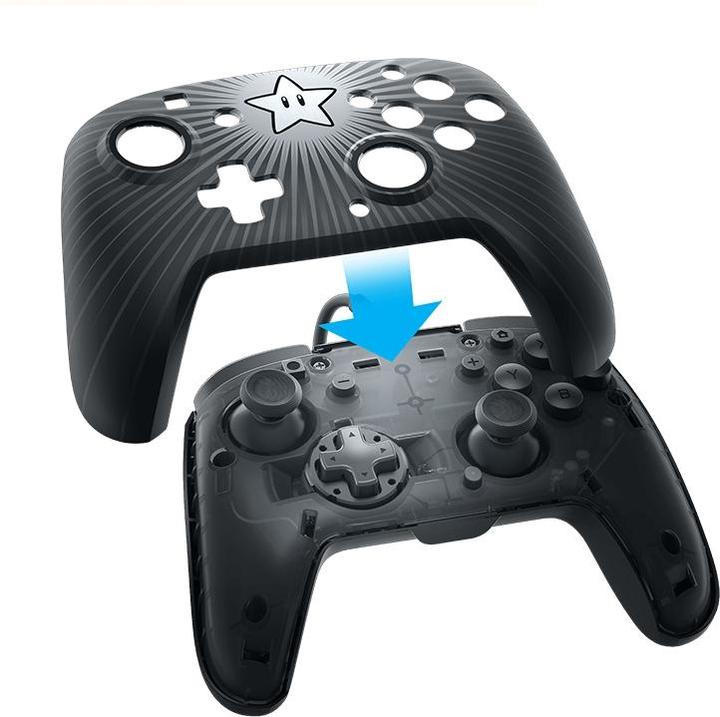 Produktbild PDP Faceoff Wired Pro Controller- Star Mario, Gamepad Analog / Digital Nintendo Switch (Switch)
