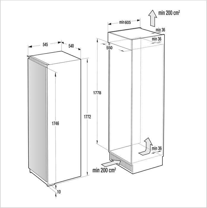 Actual product image Fors Kühlschrank Einbau FBR 551780 E (301 l)