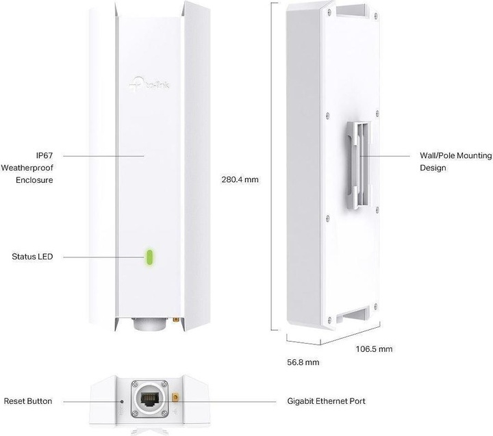 Nutritional values and ingredients TP-Link EAP623-OUTDOOR HD - Wi-Fi 6 Access Point (1201000 Mbit/s)