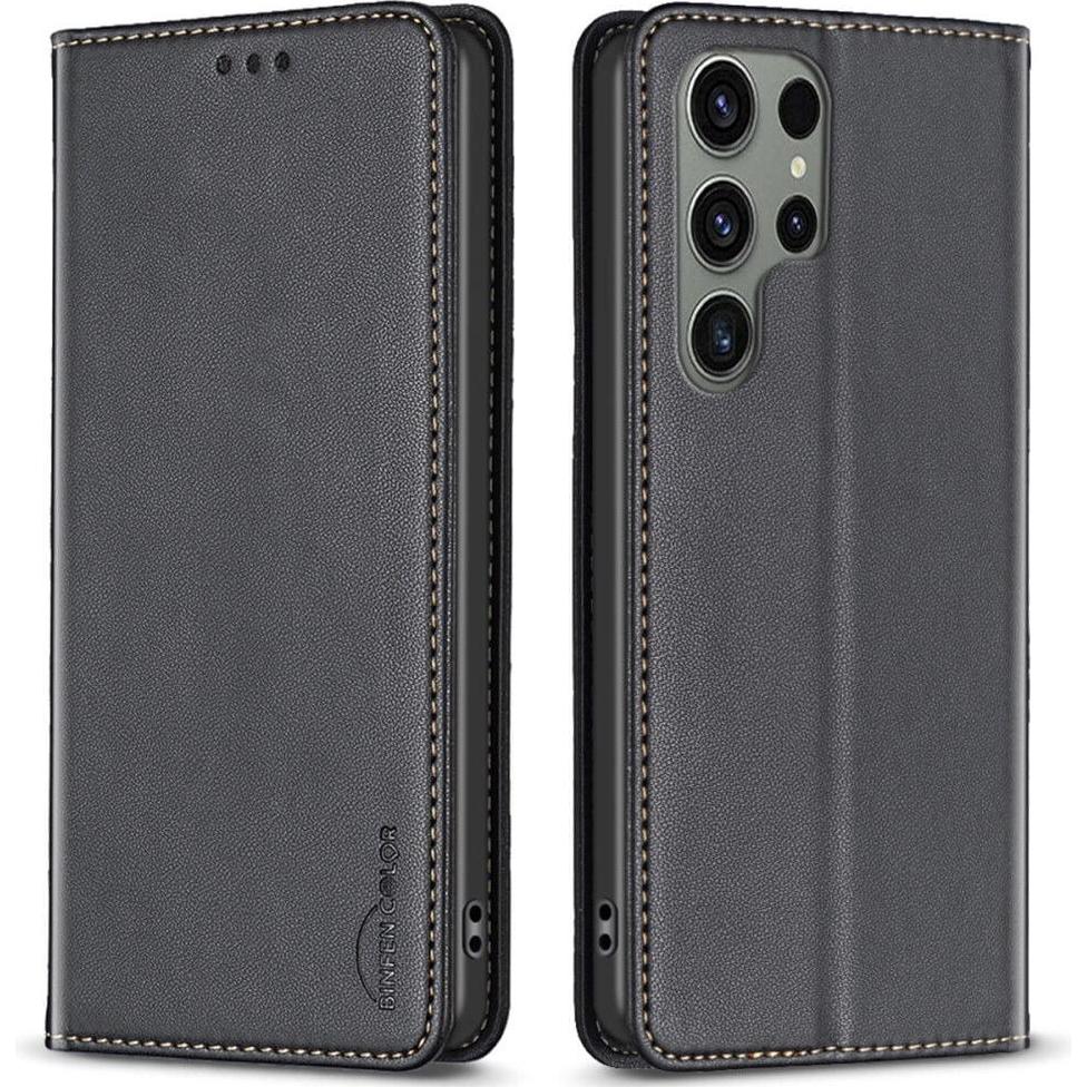 Binfen Color Galaxy S25 Ultra - BINFEN Flip Case Hülle (Samsung Galaxy S25 Ultra), Smartphone Hülle, Schwarz