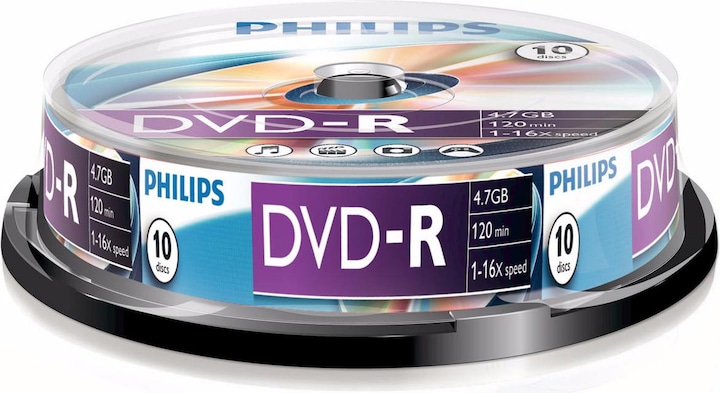 Immagine prodotto Philips 1x10 DVD-R 4.7GB 16x SP (10 x)