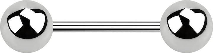 Immagine prodotto Star Piercing Micro Barbell silber mit zwei Kugeln (Acciaio chirurgico 316L, senza ottone)