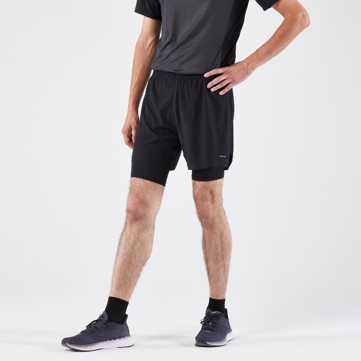 Produktbild Kiprun Laufshorts Herren Tights 2-in-1 - schwarz (L)