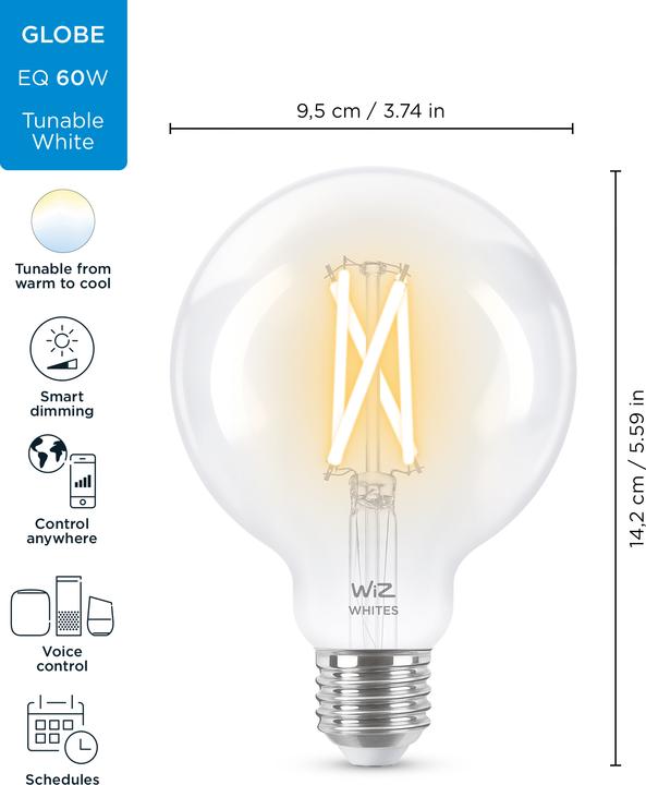 Produktbild WiZ Filament (E27, 6.70 W, 806 lm, 1 x, E)