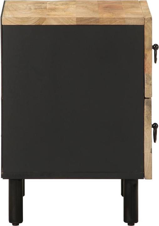 Image du produit VidaXL Table de nuit Table de chevet Console de chevet Noir Manguier brut (40 x 33.5 x 46 cm)