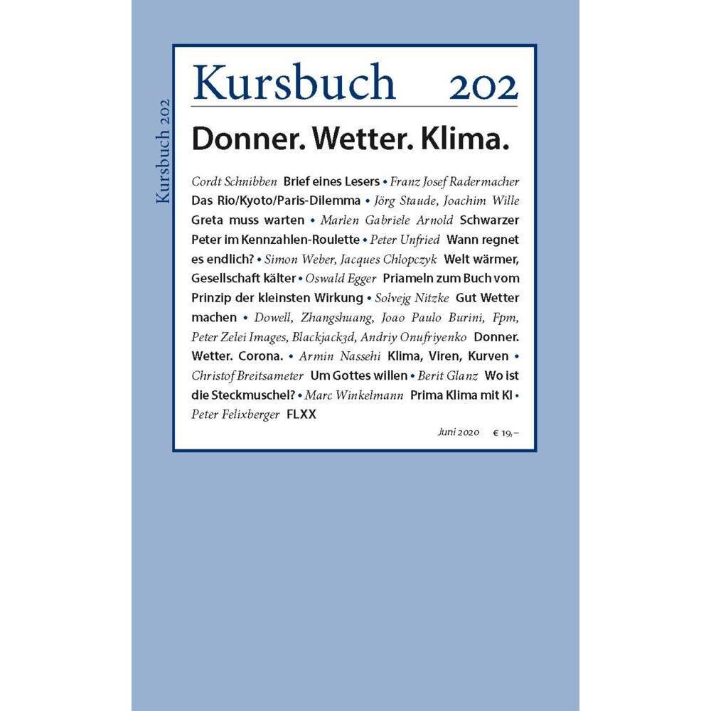 Thumbnail - Kursbuch 202. Donner. Wetter. Klima, Sachbücher von Peter Felixberger, Armin Nassehi