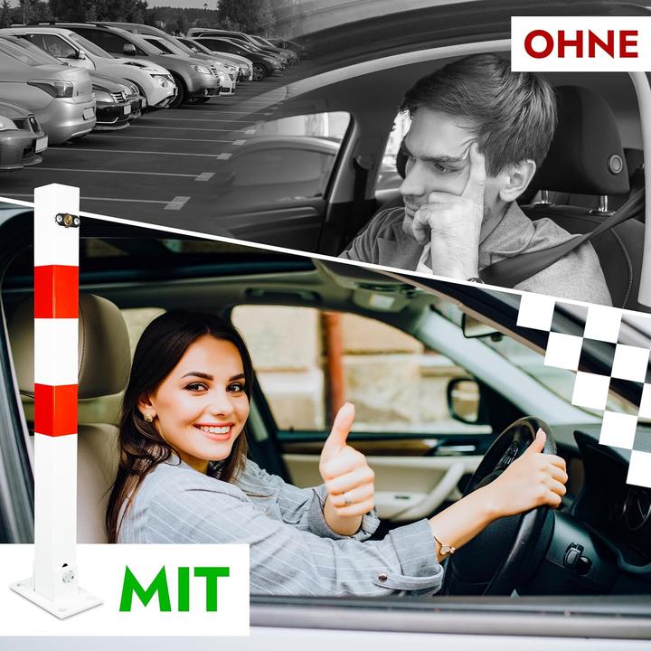 Image du produit Klappbarer Absperrpfosten mit Schlüsseln und Dübeln