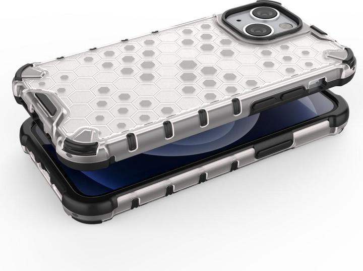 Produktbild Hurtel Honeycomb Case armor cover with TPU Bumper for iPhone 13 mini transparent (Apple iPhone 13 mini)