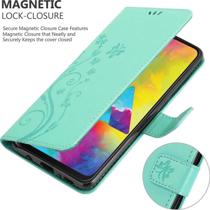 Actual product image Cadorabo Flower Book Cover (Samsung Galaxy M21)