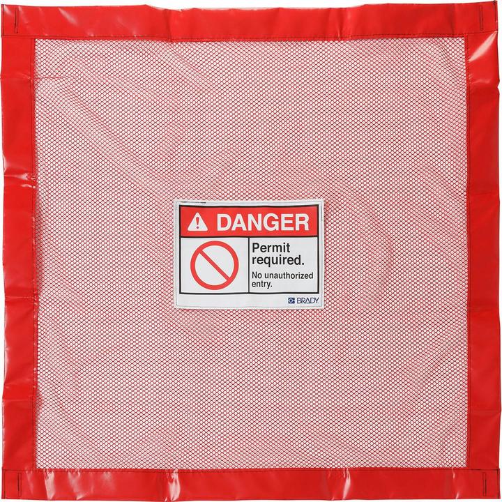 Produktbild Brady Verschliessbaren Schachtabdeckungen, PVC-beschichtetes Polyester, Rot, Genehmigung erforderli