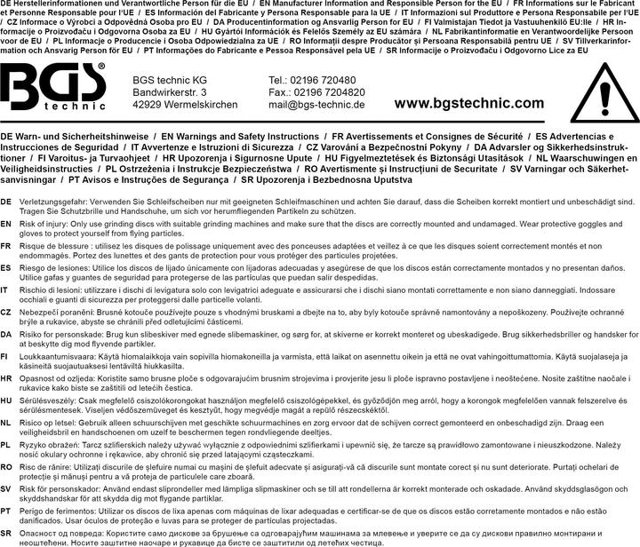 Produktbild BGS Schleifscheiben (60, 80, 100, Mittel, Fein, Grob)