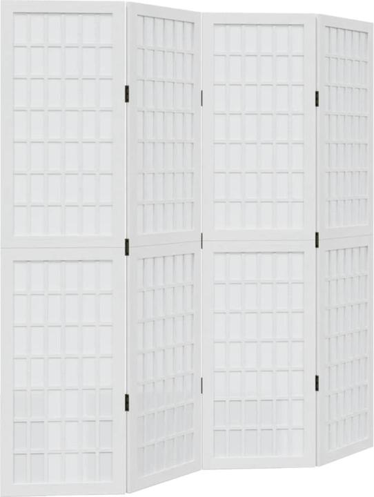 Image du produit vidaXL Séparation de pièce Paravent Paroi espagnole 4 pcs. blanc bois massif