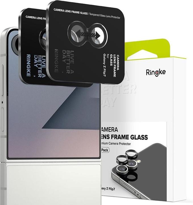 Actual product image Ringke Kamerarahmenschutz 2er-Pack für Samsung Galaxy Z Flip 7 - Schwarz (2 pcs., Samsung Galaxy Z Flip7)