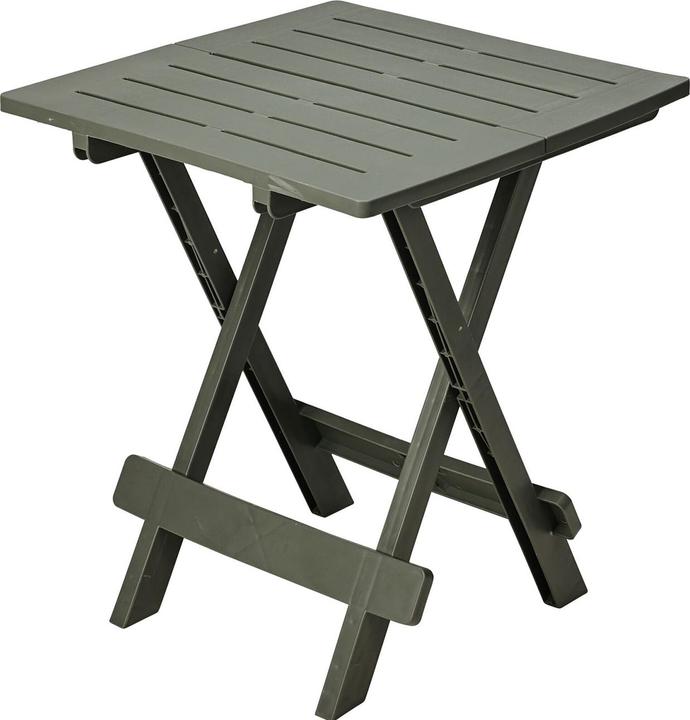 ProGarden Beistelltisch aus Kunststoff, klappbarer Gartentisch, grün, 45 x 43 x 50 cm