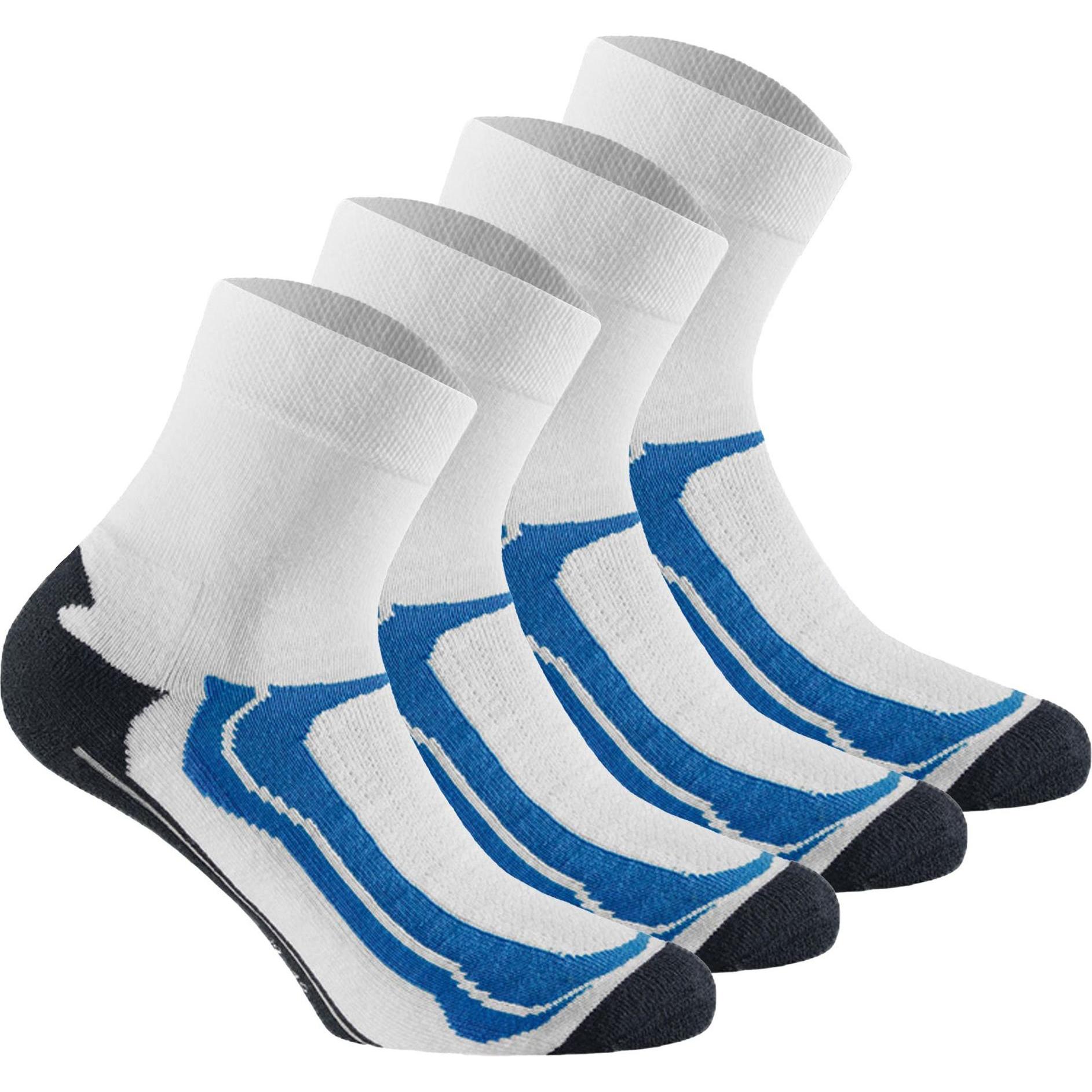 Rohner, Herren, Socken, Socken Sportlich Bequem sitzend Basic Quarter Sport, Weiss, (4er Pack, 39 - 42)