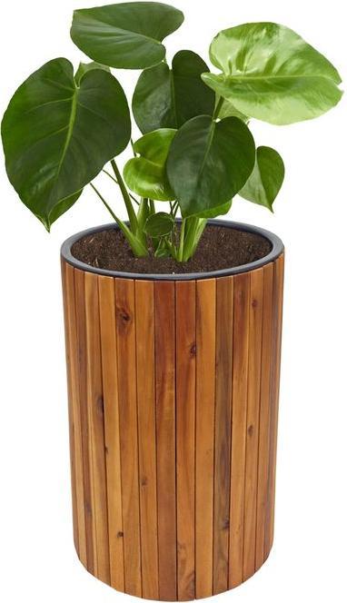 Produktbild Mendler Pflanzkasten HWC-L24, rund 50x34cm Outdoor Akazie, braun (34 cm)