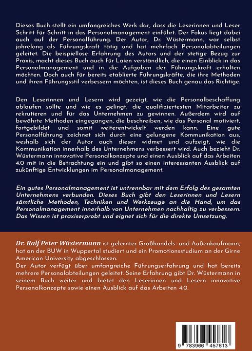 Actual product image Wüstermann:Personalmanagement und Führu (German, Ralf Peter Wüstermann, 2022)
