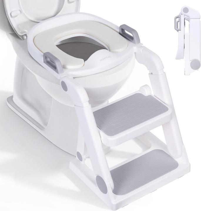 Moovkee Höhenverstellbarer Toilettentrainer mit Treppe
