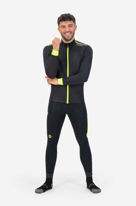 Produktbild Rogelli Core Fahrradjacke Herren - Rennradjacke - Schwarz/Gelb (XL)