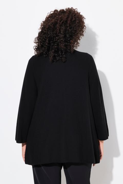 Produktbild Ulla Popken Strickjacke, A-Linie, offene Form, V-Ausschnitt, 3/4-Arm (46, 48)