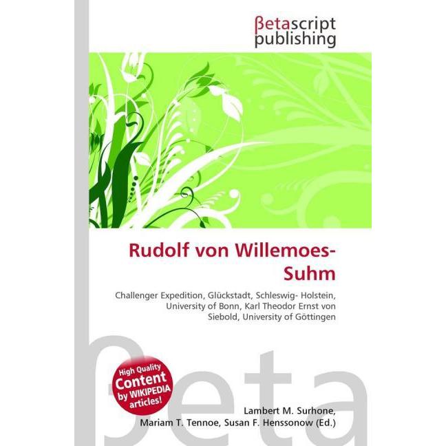 Rudolf von Willemoes-Suhm, Fachbücher von Susan F. Marseken, Miriam T. Timpledon, Lambert M. Surhone