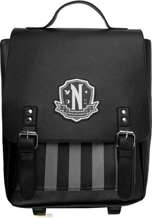 Actual product image Cinereplicas Wednesday Backpack Nevermore Academy Black