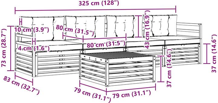 Produktbild vidaXL Outdoor-Sofa
