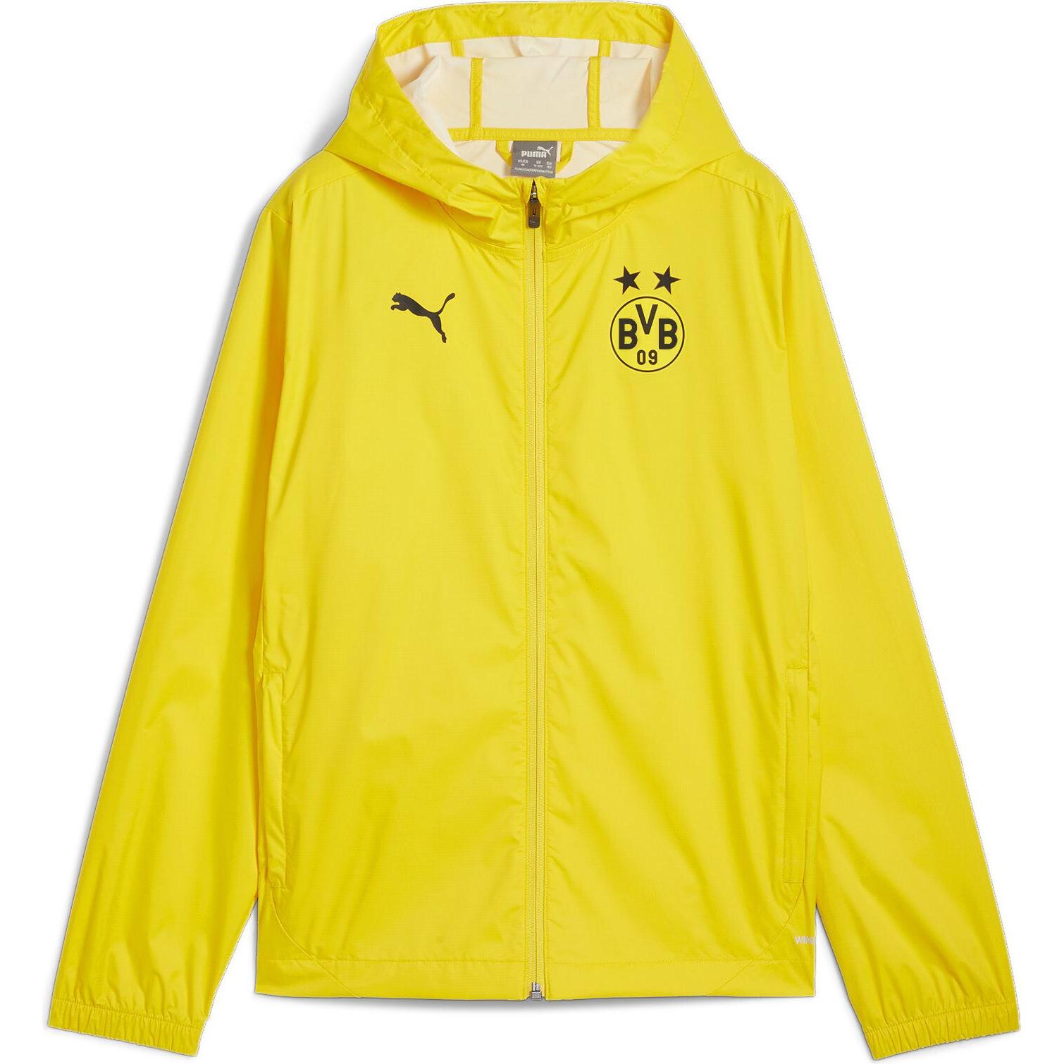 Puma, Herren, Laufjacke, BVB Training All Weather Jacket Jr (164), Gelb, 164