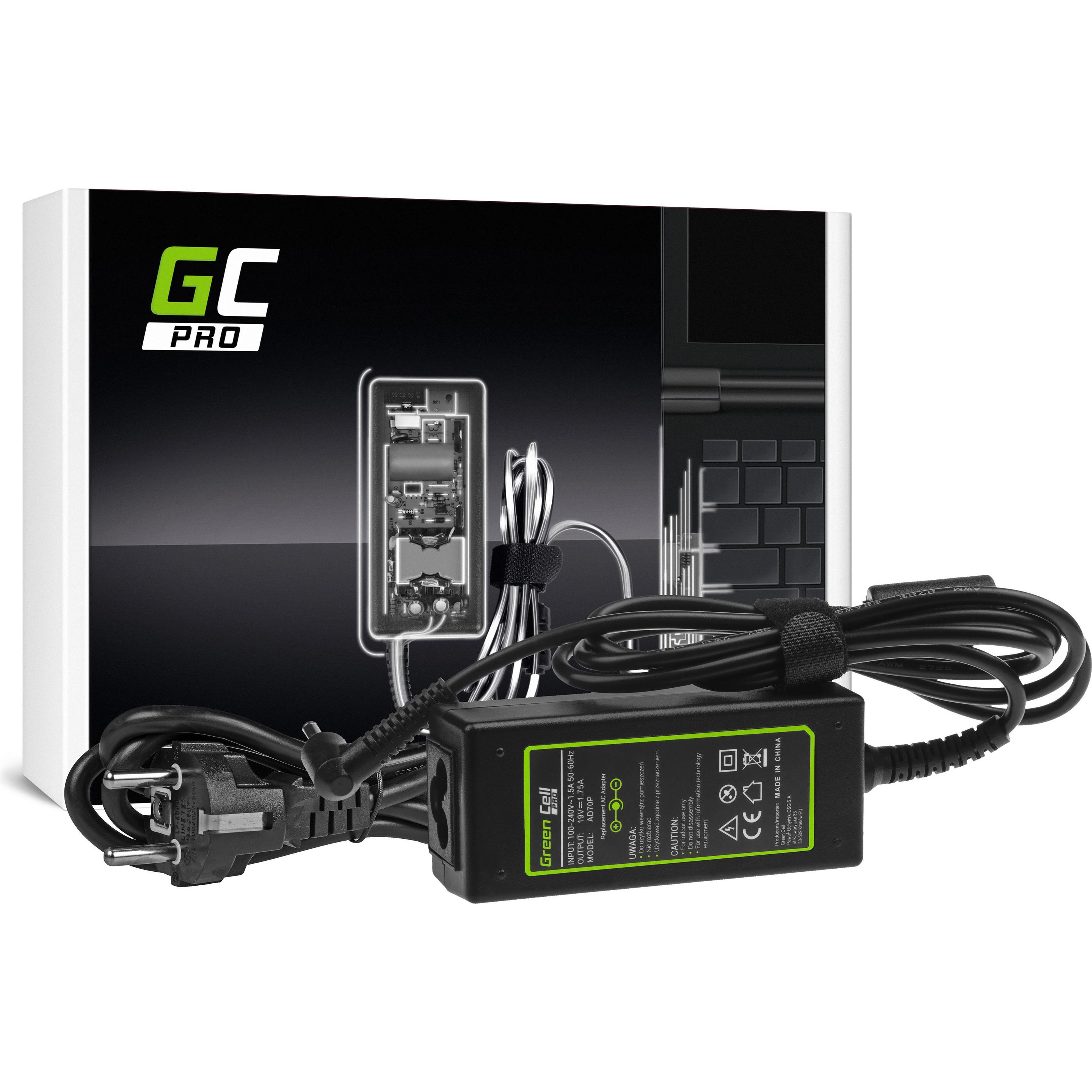 Thumbnail - GreenCell Cell AD70P Netzteil & Spannungsumwandler Indoor (33 W), Notebook Netzteil, Schwarz