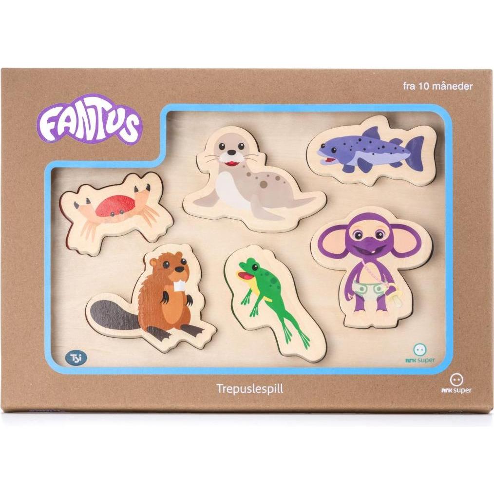 Drift Fantus - Wooden puzzle 6 pcs, water animals (62-112071)