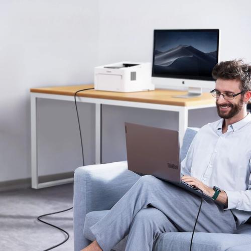 Actual product image Wozinsky WKDDY2S USB-B - USB-C Kabel 2m - Schwarz (2 m, USB 2.0)