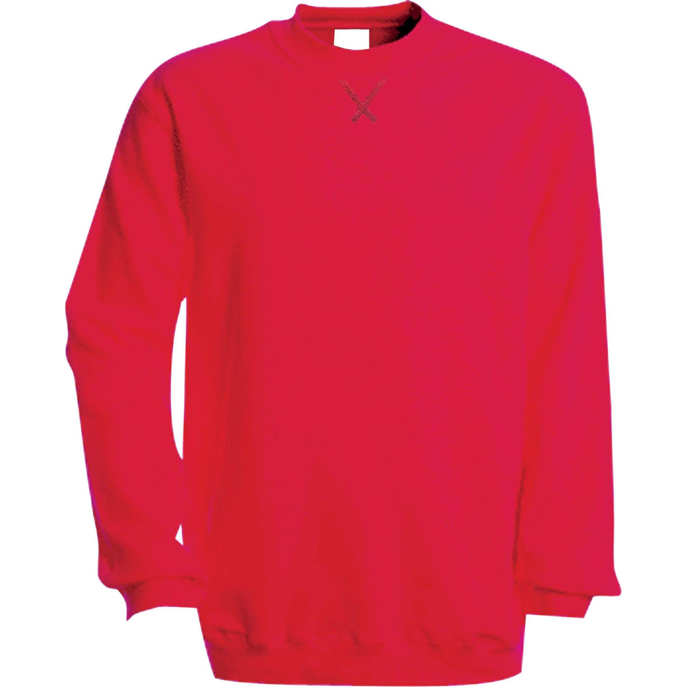 Kariban, Herren, Pullover, Rundhalsausschnitt, Rot, (L)