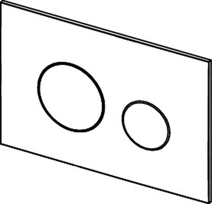 Produktbild TECE TECEloop WC-Betätigungsplatte für Zweimengentechnik (weiss matt)