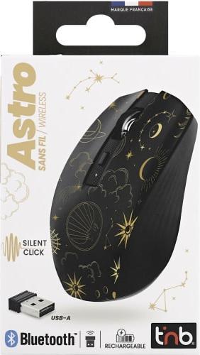 Actual product image T'nB Souris Sans Fil Exclusiv' (Noir/Or) (Wireless)