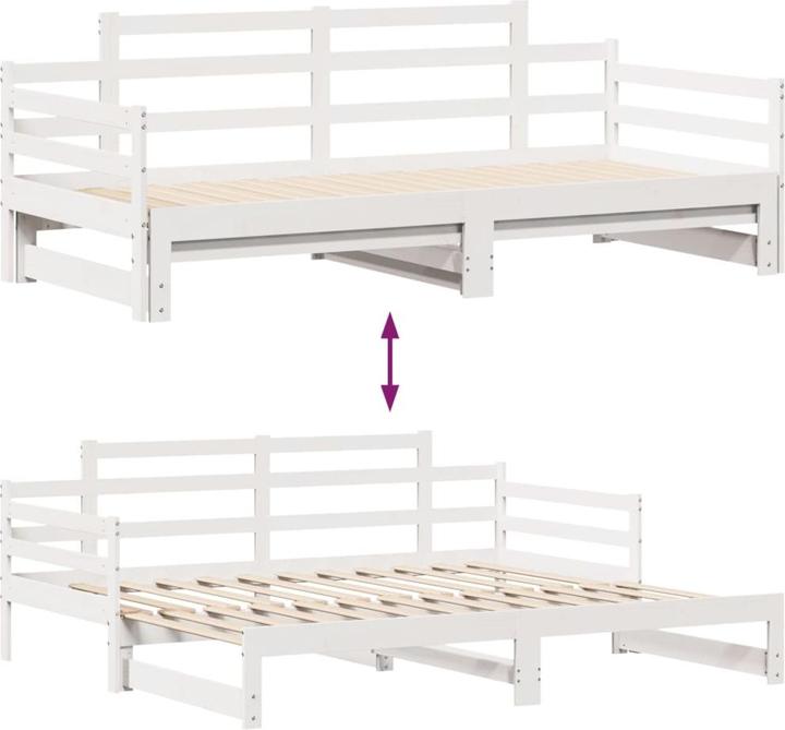 Actual product image vidaXL Extendable day bed with drawers
