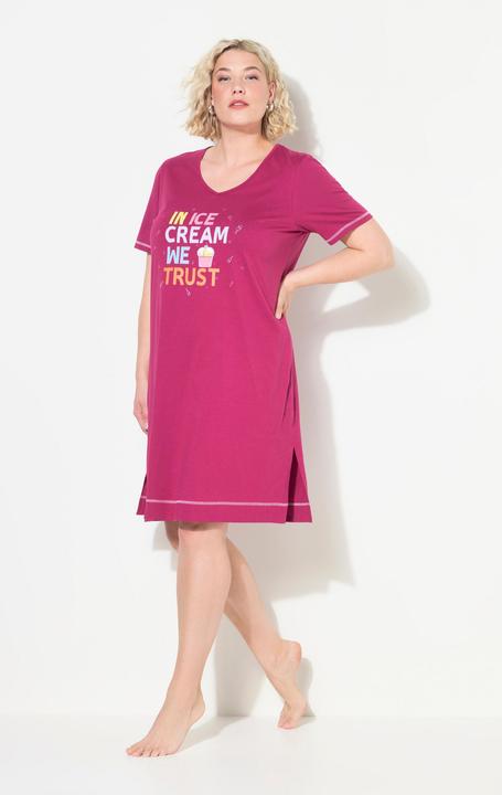Actual product image Ulla Popken Summer Delights Short Sleeve Sleep Tee (42, 44)