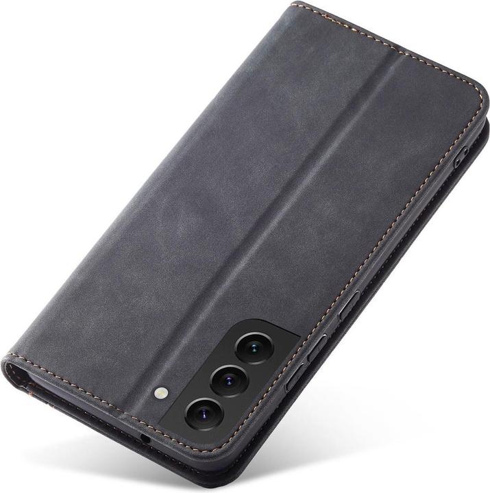 Actual product image Hurtel Magnet Fancy Case Case for Samsung Galaxy S22 + (S22 Plus) Pouch Wallet Card Holder Black (Samsung Galaxy S22+)