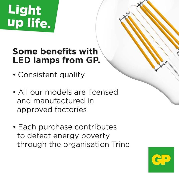 Produktbild GP Lighting Lighting Filament Mini Globe 2W (25W) 250 lm (E14, 2.10 W, 250 lm, 1 x, E)