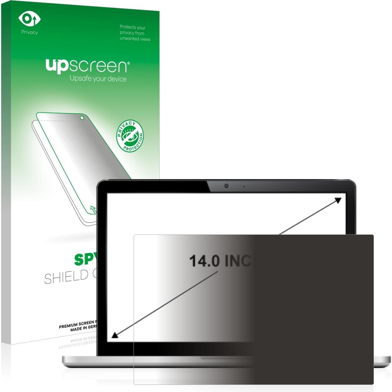 upscreen Spy Shield Blickschutzfolie (14", 16 : 9), Notebook Schutzfolie