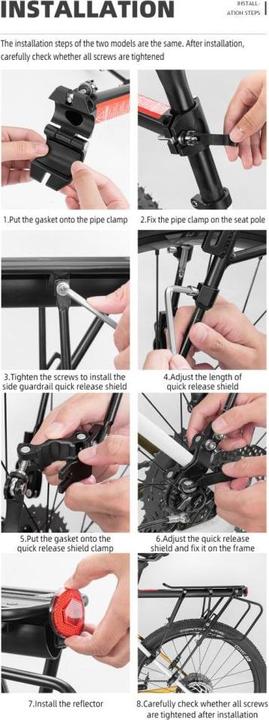 Actual product image Rockbros 33210004001 bicycle rack with shelf - black